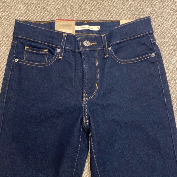 Levi Jeans 26x32 NWT DARK Jean Stretch 314 Shape Straight - Picture 2 of 10